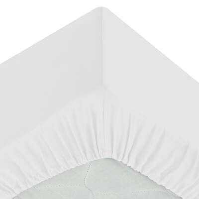 Cearsaf cu elastic, alb, bumbac 140 x 190 cm 178573z