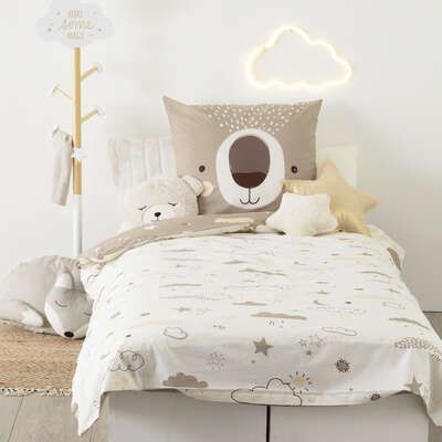 Lenjerie de pat din bumbac pentru copii cu ursulet 140 x 200 cm 174018f
