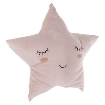 Perna decorativa pentru copii in forma de stea roz 40 x 10,5 x 40 cm 127385a
