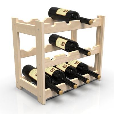 Raft din lemn pentru vin - 12 sticle