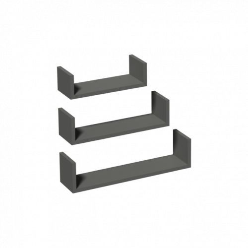 Polite, etajere si console set de rafturi gri 67112
