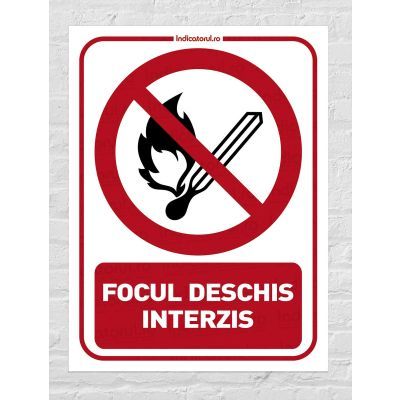 10123 autocolant fumatul si focul deschis Interzise
