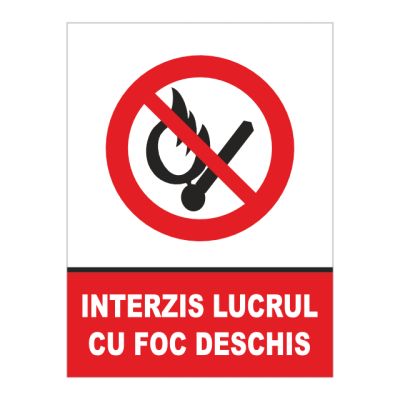 10123 autocolant fumatul si focul deschis Interzise