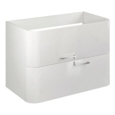 2100/f00 baza Geos 2 sertare CM80 infoliat alb lucios FSC Mix