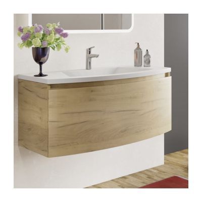 2406/f40 - baza Sole 1 sertar lavoar ceramic cm 100 infoliat Rovere ORO FSC Mix