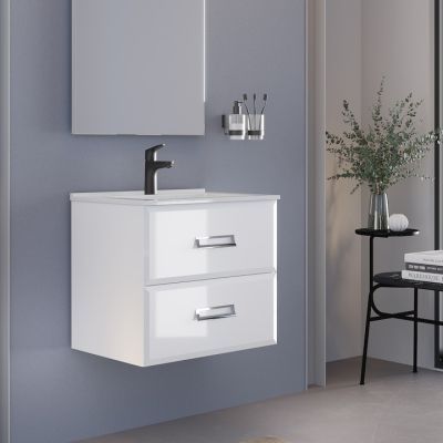 250n - baza susp 2 sert cu inch amortiz AMORTIZ LAV cm 60 Front MDF infoliat alb F00 FSC Mix