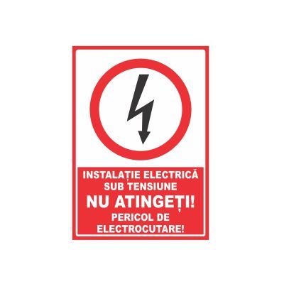 A0101 autocolant indicator pericol de elctrocutare 20x15