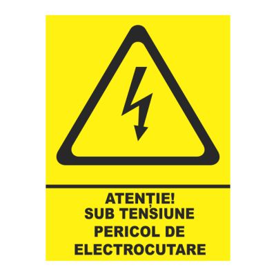 A0101 autocolant indicator pericol de elctrocutare 20x15