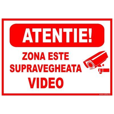 A0139 autocolant indicator Zona supravegheata Video