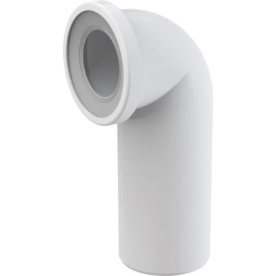 A90-90A Racord pt vas wc pe pardoseala, cot 90, DN 110, 230 mm, PP, alb