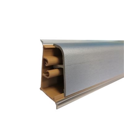 Plinta 37 PVC Blat bucatarie 3 ML argintiu satinat Pp37-0-450