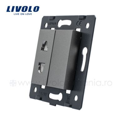 Modul priza simpla Gri-vl-c7-c1a-15