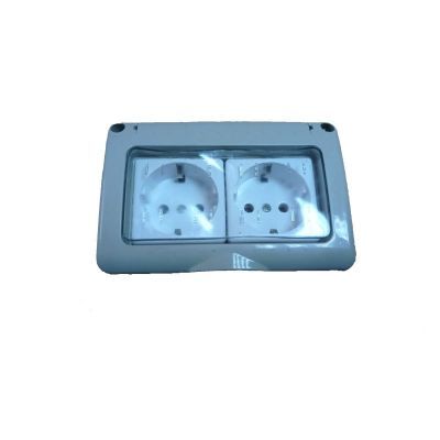 Priza dubla pt CP Antigron OFFICE alb A10029
