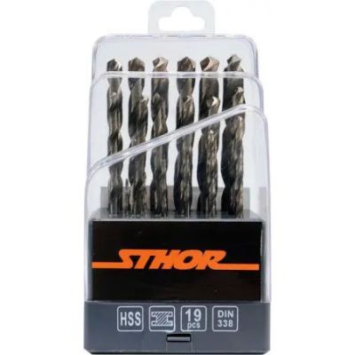 Set 19 burghie pentru metal Sthor 21999, HSS, 1-10 mm
