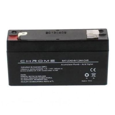 Acumulator plumb acid 6V 1.2AH Chrome BAT-LEAD-6V1.2AH-CHR