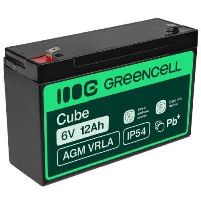 Acumulator plumb acid greencell 6V12AH TERMINAL F1/T1 AGM01 BAT-LEAD-6V12AH-GC