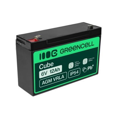 Acumulator plumb acid greencell 6V12AH TERMINAL F1/T1 AGM01 BAT-LEAD-6V12AH-GC