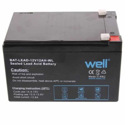 Acumulator plumb acid Well 12V 12AH terminal T1 BAT-LEAD-12V12AH-WL