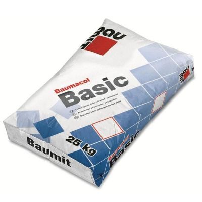 Adeziv pentru gresie si faianta Baumit Basic, interior, gri, 25 kg