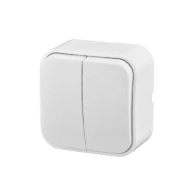 AE21104 Anura alanya alb intrerupator dublu cu led