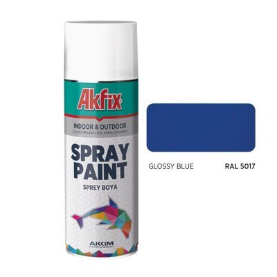 Akfix vopsea spray albastru lucios RAL5017 400ML GW.380GR SP5017