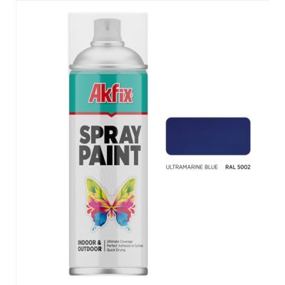Akfix vopsea spray albastru marin lucios RAL5002 400ML GW.38 SP5002G