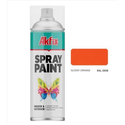 Akfix vopsea spray lucios portocale RAL2008 400ML GW.380GR SP2008G