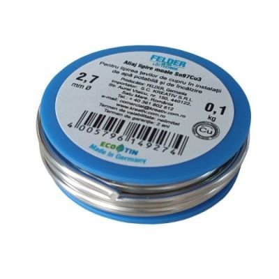 Aliaj pt lipire moale cupru 2.7mm 100G Felder(1/10)