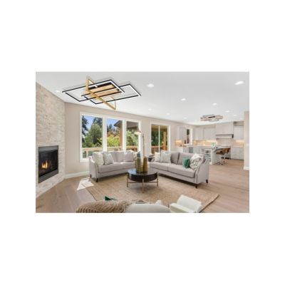 Aplica led frida 2 32W negru+auriu telecomanda lunus DLD-7003BA