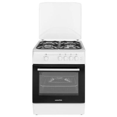 Aragaz Nobeltek, 60x60,plita si cuptor gaz,grill,aprindere electrica,alb NLT 6603A/G1