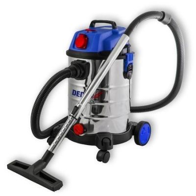 Aspirator de atelier pentru suprafete uscate si umede, Dedra, Ded6601, 1400W, 30 L, Cablu 2.5m