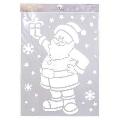 Autocolant decorativ pentru ferestre cu motive de Craciun 44 x 60 cm 183739