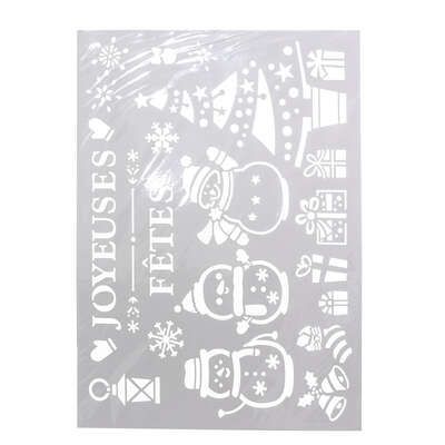 Autocolant decorativ pentru ferestre cu motive de Craciun 44 x 60 cm 183739