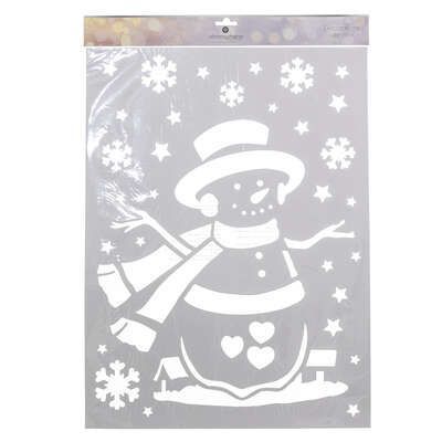 Autocolant decorativ pentru ferestre cu motive de Craciun 44 x 60 cm 183739