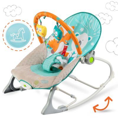 Balansoar cu vibratii Ricokids - alb si albastru 7309