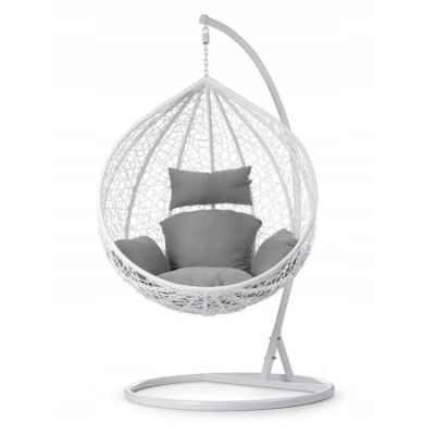 Balansoar de gradina suspendat alb Havana + perne gri 4036