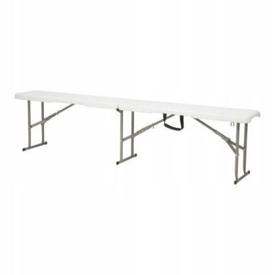 Banca pliabila pentru gradina sau catering, HDPDE, 180x24x42cm, sarcina 500kg