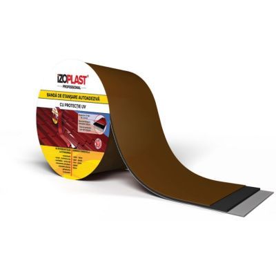 Banda de etansare, Izoplast Professional, autoadeziva, bitum - polimer, 3 m x 5 cm, maro
