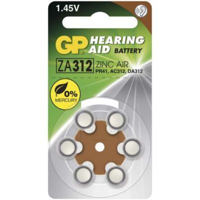 Baterie auditiva gp 7.9x3.6mm 6buc/blister Gpza312-d6