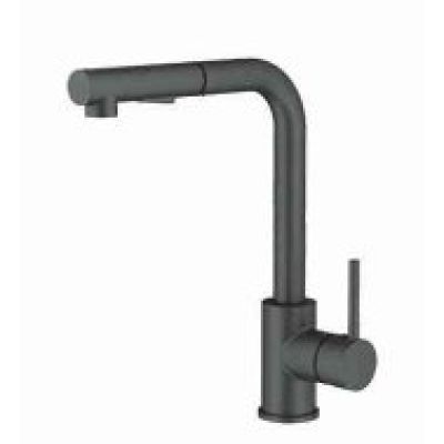 Baterie bucatarie cu dus extractibil, negru 82H68