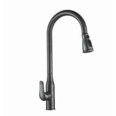 Baterie bucatarie cu dus extractibil, negru EF8223