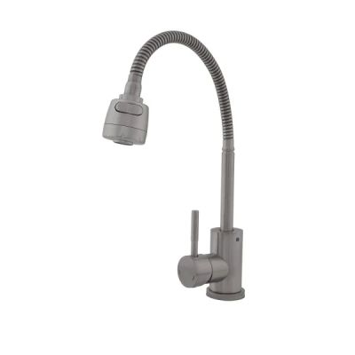 Baterie bucatarie cu pipa flexibila 2 functii, seria VITAL, SUS 304, crom mat, FLOW 16775 FB-011