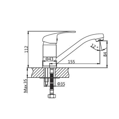 Baterie lavoar M Moka MK-150.1 M