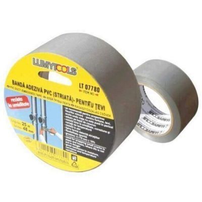 Banda adeziva PVC STRIATII-PT.TEVI 25m/48mm-07780