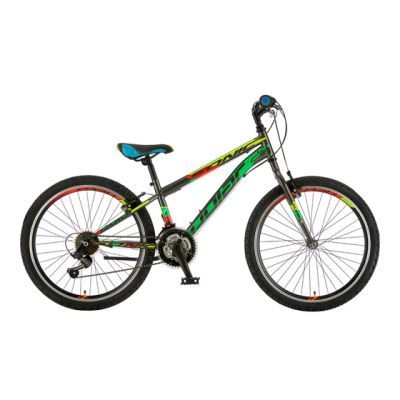 Bicicleta copii polar sonic 24 inch gri verde rosu