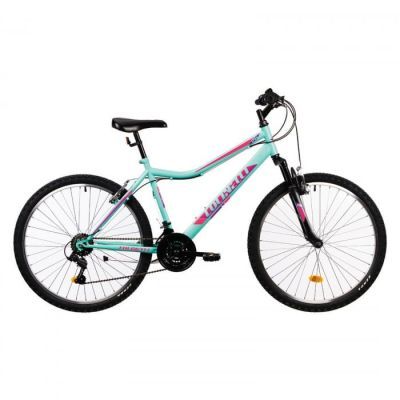 Bicicleta MTB Colinelli COL04 schimbator Shimano 18 viteze cadru otel marimea 460 mm roti 26 inch frane V Brake culoare turcoaz 22226044688co