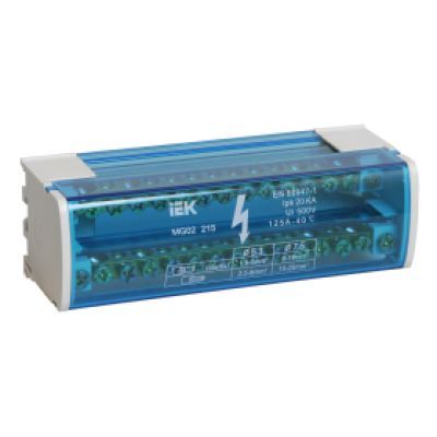 Bloc de distributie pentru sina DIN L+PEN 2X15 YND10-2-15-125