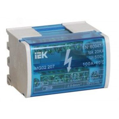 Bloc de distributie pentru sina DIN L+PEN 2X7 YND10-2-07-100