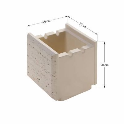 Boltar din beton pentru gard Traverstone Block Smoke 200 x 200 x 200 mm Boltar din beton pentru gard Traverstone Block Smoke 200 x 200 x 200 mm