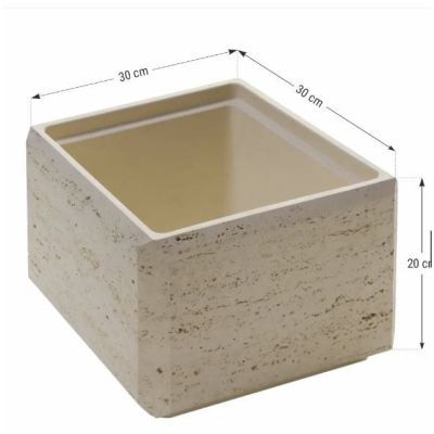 Boltar din beton pentru gard Traverstone Block Smoke 300x300x200 mm